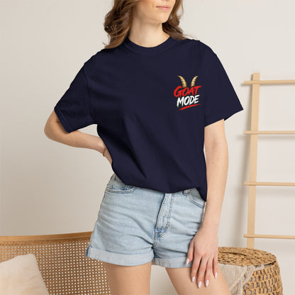 Goat Mode T-Shirt — Streetwear Graphic Tee with Smoking Goat Design