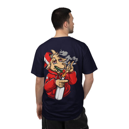 Goat Mode T-Shirt — Streetwear Graphic Tee with Smoking Goat Design