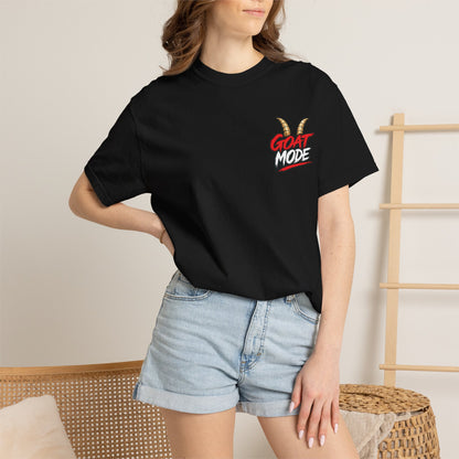 Goat Mode T-Shirt — Streetwear Graphic Tee with Smoking Goat Design