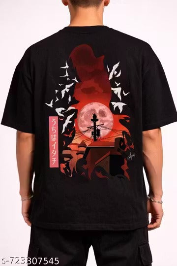 Printed Black Tshirt Men